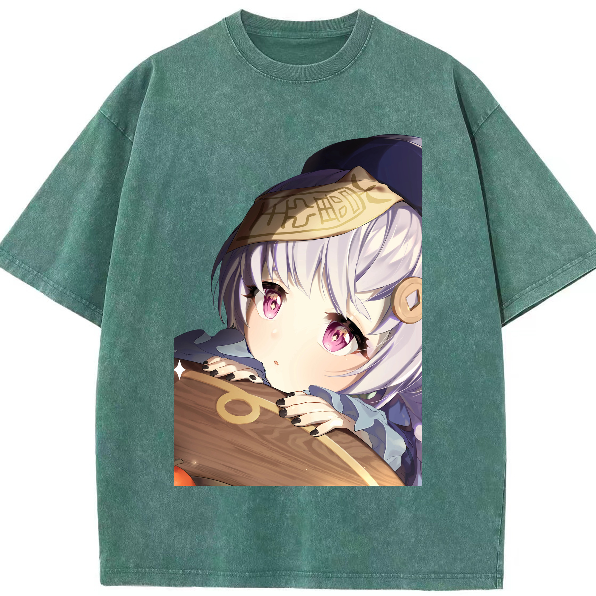 げんし神 七七 なな  genshin Nana 綿100% ヴィンテージ風 半袖Tシャツ（フロントプリント）